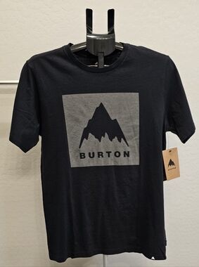 Burton Black T-Shirt with Gray Mountain Logo